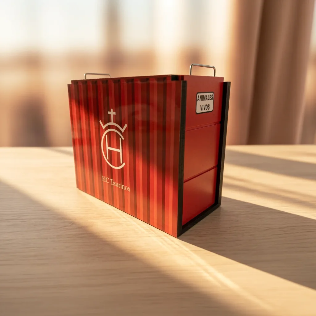 Cajon de toros miniatura artesanal