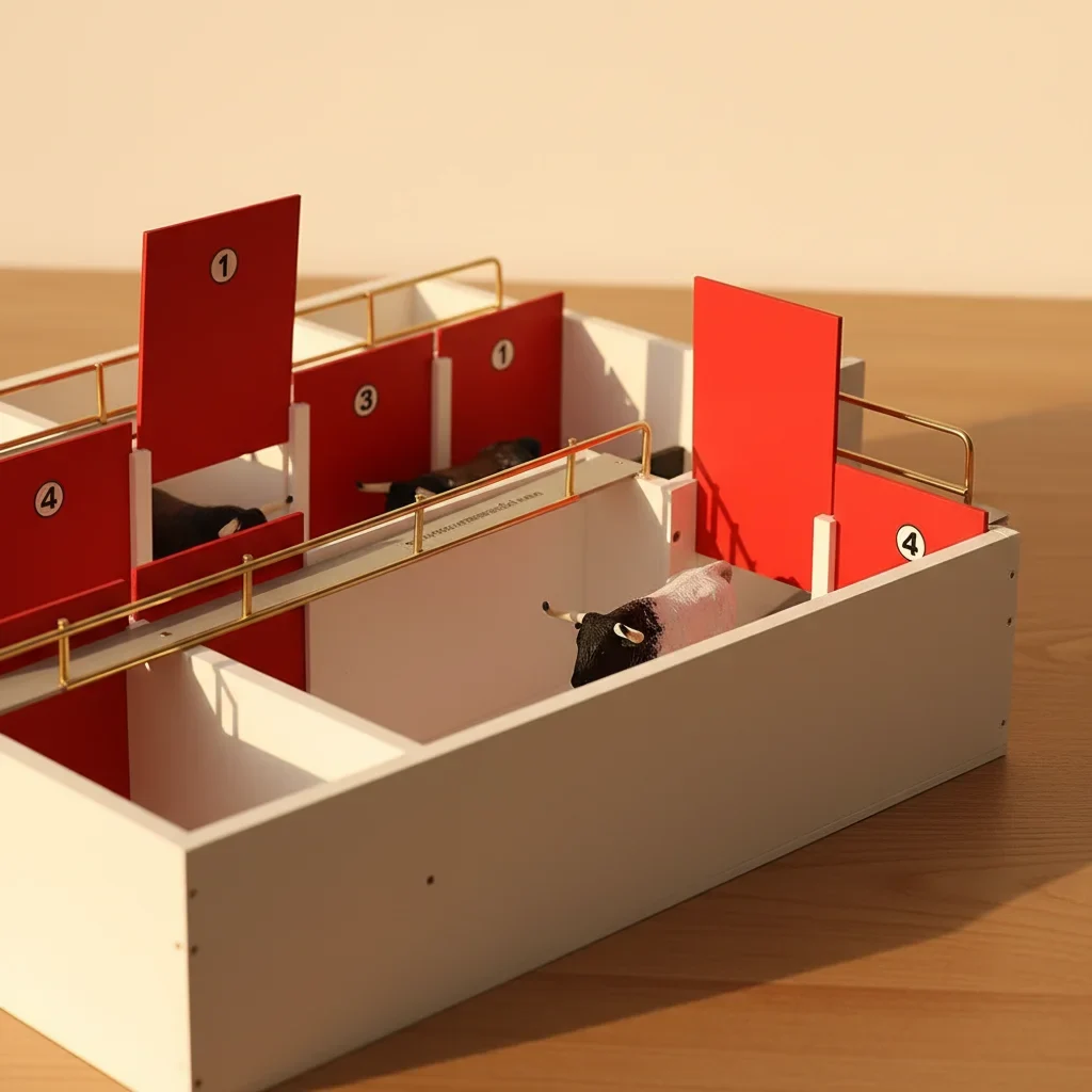 Chiquero de toros miniatura artesanal