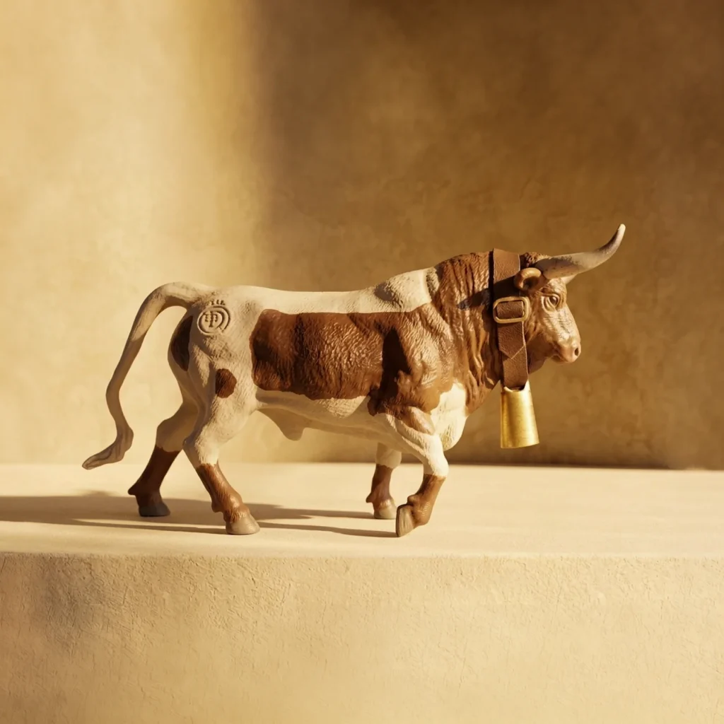 Manso berrendo aparejado colorado miniatura