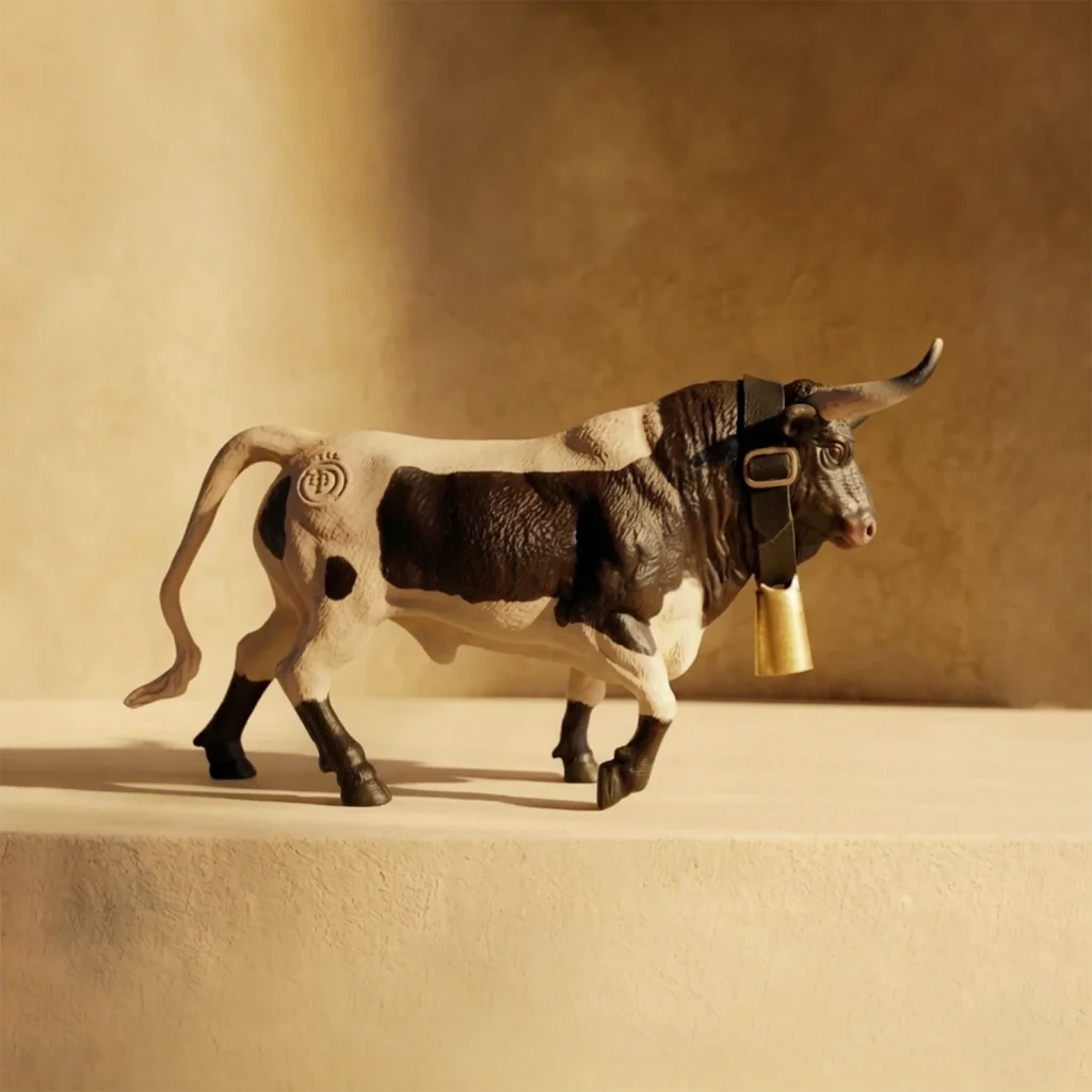 Manso berrendo aparejado negro miniatura