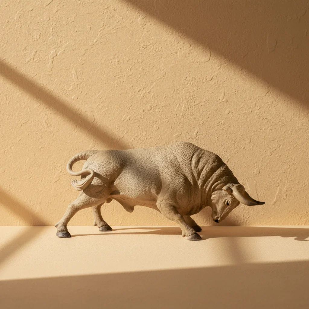 Toro agachado jabonero miniatura