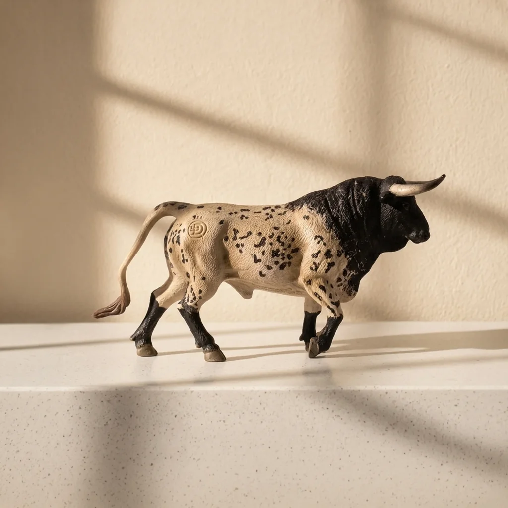 Toro bravo capirote oscuro miniatura