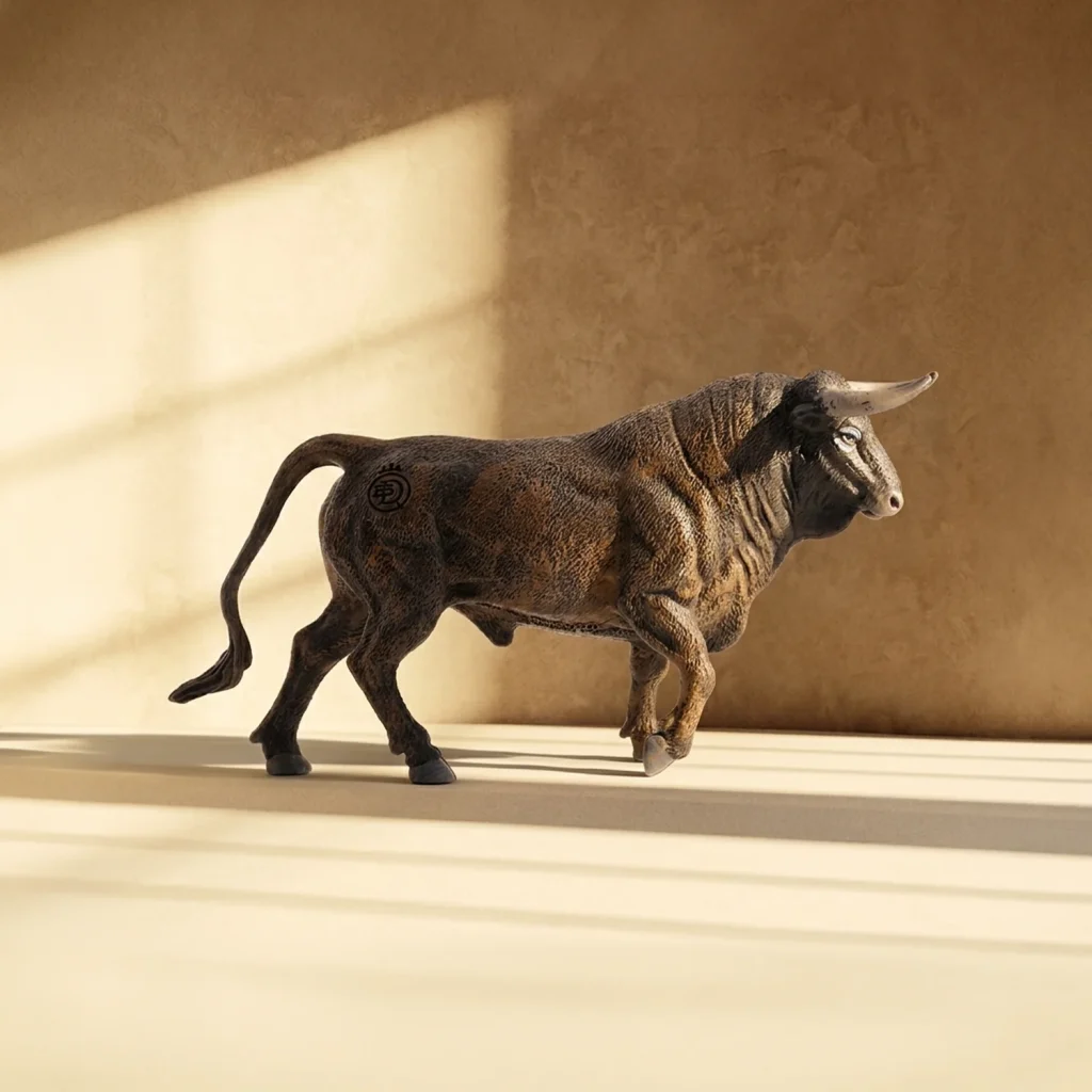 Toro bravo chorreado miniatura